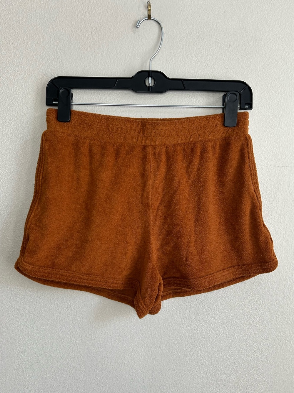 OFFLINE by Aerie Rust Cozy Terry Pull On Shorts Size S Small